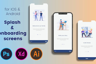 design onboarding and splash screens