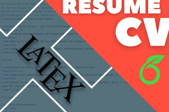 design clean CV or resume in latex