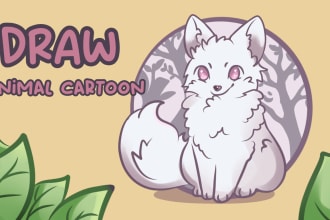 draw cute pet or animal illustrations for you