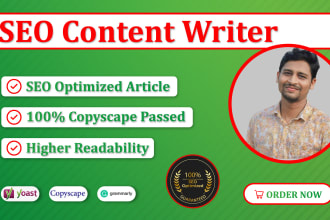 be your SEO content writer, article, and blog post writer