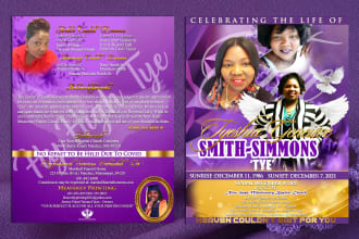 design nice funeral invitation and program