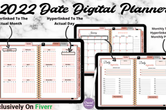 design etsy digital planner, hyperlinked planner,etsy digital products,etsy SEO