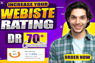 boost your website ahrefs DR 70 plus