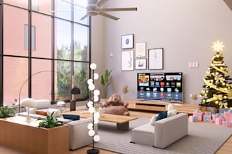 design 3d interior decorate and architectural 3d rendering of plans