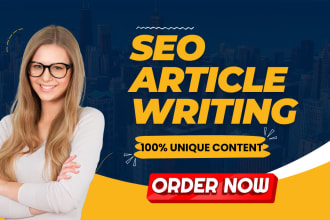 do SEO article writing, blog post writing, and content writing