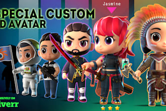make chibi 3d model character and avatar or simple animation