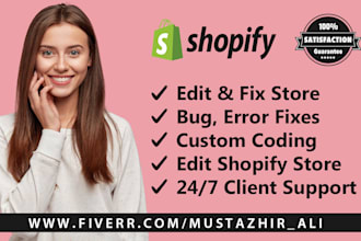 be your shopify developer and expert in SEO, coding and bug fix