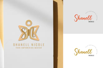 design hand drawn feminine botanical boho logo