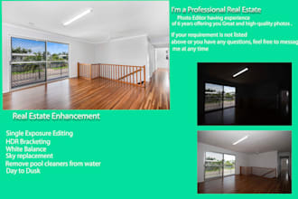 do  real estate photo editing hdr, flambient