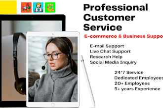 provide fulltime customer service support, live chat, assistant, bpo