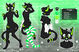 draw reference sheet for your furry character