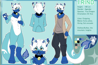 draw reference sheet for your furry character