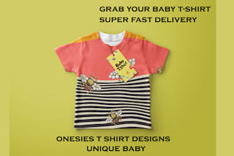create unique baby onesies t shirt designs