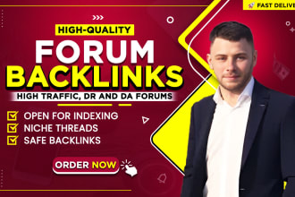 post forum backlinks with high DR and da and traffic