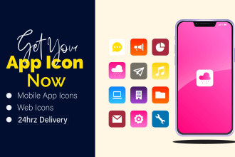 design mobile app icons and splash screens for android and IOS