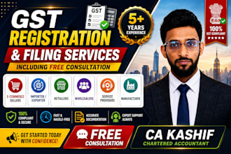 do gst registration and filing with free consultation