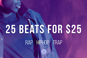send 25 original trap type beats
