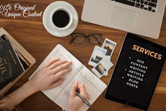 write SEO content writing and blog posts for you