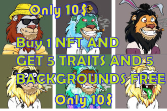 design unique nft art design and generate 100,500,1k collection