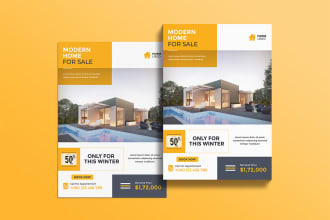 design real estate flyer, trifold leaflet and brochure