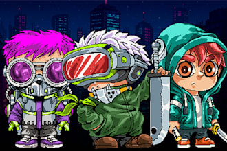 create custom pixel art game or character 24 hour