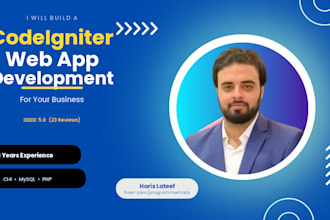 build a custom codeigniter web application for your business