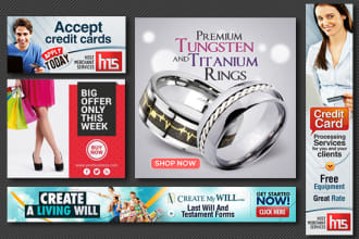 design amazing banner ads, website headers for you