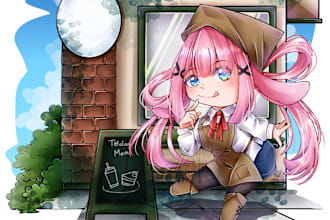 draw into cute chibi character for anime, vtuber, fanart