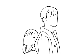 draw a line art of you based on your photo