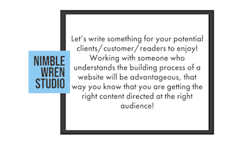 write your website content