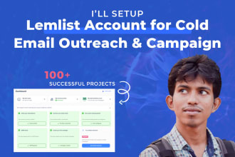 setup lemlist account for cold emails outreach and campaigns