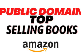 provide you  public domain books for  amazon kdp