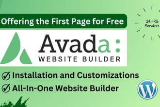install, design, bugs and customize website in avada theme