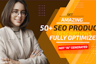write product descriptions and SEO titles for shopify