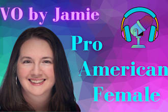 record a professional american female voice over