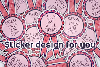create a sticker design for you