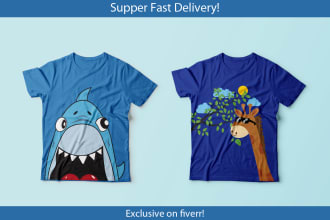 create baby kids cartoon animal graphic t shirt print design