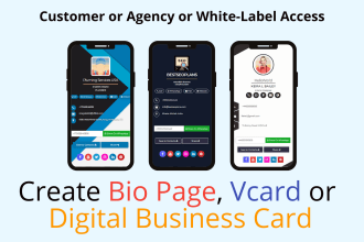 provide bio page, vcard, digital business card software