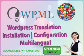 install wpml ,configure wpml in wordpress website