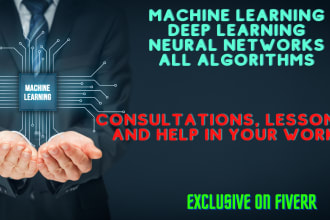 teach, consult in ai machine learning, deep learning, neural network in python