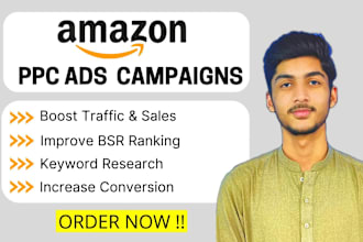 setup and manage amazon ppc campaigns and advertising ads