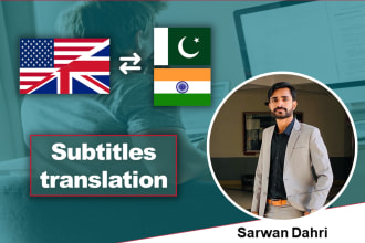 add, translate, write urdu, hindi, english subtitles to video