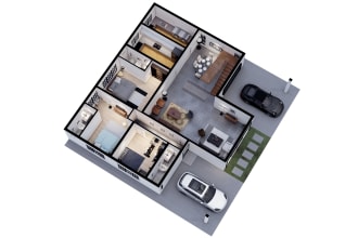 do interior 3d floor plan rendering and architectural walkthrough