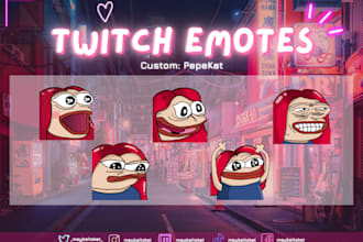 draw you custom stream and discord emotes