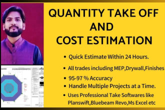 do mep take off and cost estimation in 24 hrs