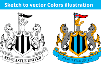 convert your sketch to vector and vector tracing  ai, eps, svg, PDF