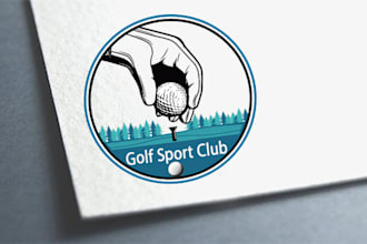 make a classic golf sport club logo design for your brand