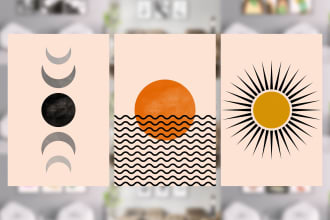 do 10 modern minimalist printable wall art designs for etsy