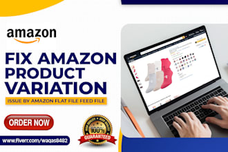 fix amazon product parent child variation listing issue by amazon flat feed file