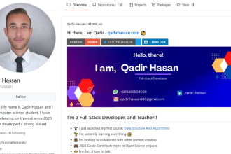 design an impressive github profile page for you